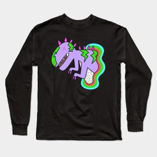 Kids Dino  Colorful  Art Long Sleeve T-Shirt